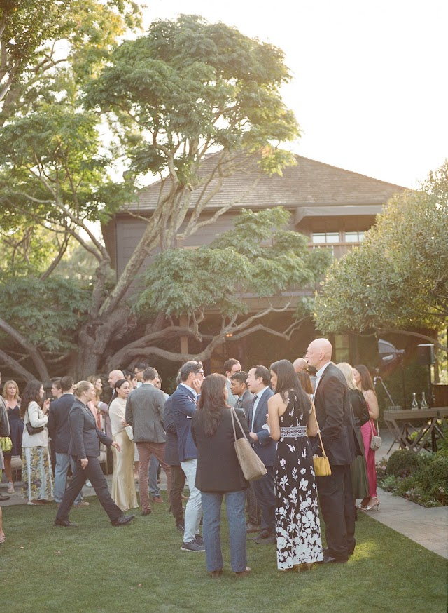 The reception under the courtyard tree